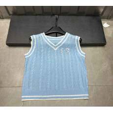 批发秋冬季学院风宽松外穿毛衣马甲女款毛线坎肩外搭无袖针织背心