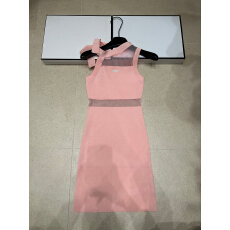 批发2026春夏新款欧根纱颗粒感裙气质修身显瘦裙子御姐风背心<b class='q'>连衣裙</b>女