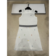 批发2026年春夏新款针织彩色无袖套头背心<b class='q'>连衣裙</b>百搭女针织长裙子