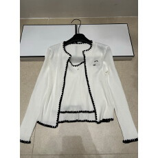 批发2026年夏季新款针织香字母无袖套头吊带+长袖防晒开衫女两件<b class='q'>套装</b>