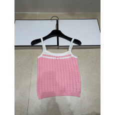 批发2026年夏季新款针织潮牌香logo波浪无袖吊带修身<b class='q'>显瘦</b>百搭女背心