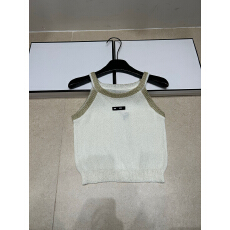 批发2026年夏季新款针织潮牌M金线字母无袖吊带修身<b class='q'>显瘦</b>百搭女背心