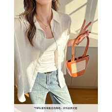 批发<b class='q'>亚麻</b>2026年夏防晒衣女衬衫轻奢高级感长袖外穿宽松慵懒感上衣<b class='q'>外套</b>