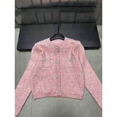 2025秋冬新款珍珠扣口袋圆领针织开衫减龄宽松百搭上衣外套