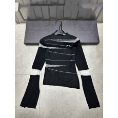 批发2025秋冬新款拼接<b class='q'>欧根纱</b>圆领长袖修身减龄百搭<b class='q'>上衣</b>