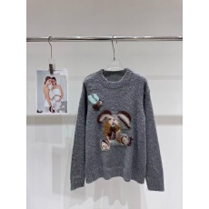 批发2025冬季新款马海毛兔子精灵套头毛衣慵懒风宽松百搭上衣