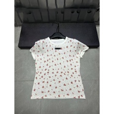 批发2026早春新款定染混纺针织圆领短袖减龄休闲百搭上衣