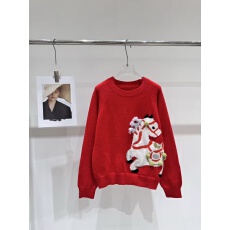 批发<b class='q'>明星</b><b class='q'>同款</b>新款马年限定五花马毛衣慵懒风减龄宽松百搭上衣