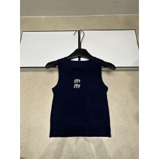 批发2026夏季新款烫钻字母圆领针织背心修身百搭打底上衣