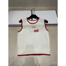 批发新款撞色提花针织圆领<b class='q'>背心</b>修身显瘦短款百搭上衣夏季新款2026