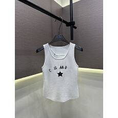 批发2026夏季新款刺绣订钻<b class='q'>针织</b>背心通勤修身显瘦气质百搭女上衣