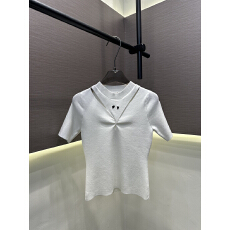 批发新款小心机镂空名媛风套头针织短袖通勤修身百搭上衣2026夏季