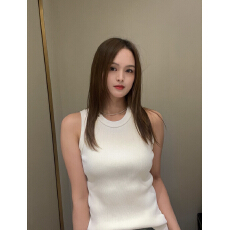 批发2026夏季新胸前刺绣罗纹针织背心通勤百搭修身上衣