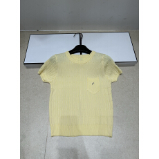 批发2026夏季新款口袋圆领<b class='q'>针织</b>短袖通勤修身显瘦百搭上衣