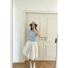 批发夏季新款特定纱线针织圆领背心轻奢时尚简约百搭上衣