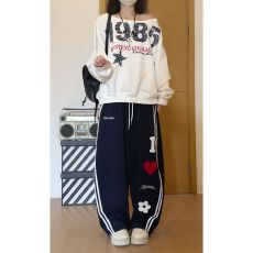 批发已出货 美式辣妹休闲<b class='q'>运动</b>服套装女夏季新款时尚减龄<b class='q'>短袖</b>阔腿裤