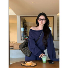 批发已出货 欧货甜美气质独特<b class='q'>套装</b>长袖露肩上衣短裙子两件套