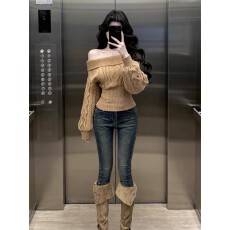 批发已出货 内搭可外穿套头针织衫修身收腰打底<b class='q'>上衣</b>