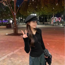 批发已出货 设计感锁骨修身显瘦毛衣内搭<b class='q'>上衣</b>