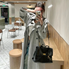 批发韩系2025秋季新款中长款洋气英伦风衣女小个子韩系ins<b class='q'>西装外套</b>潮