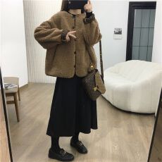 批发韩国东<b class='q'>大</b>门羊羔毛外套<b class='q'>女</b>2025新款欧货<b class='q'>女</b>装皮毛一体上衣潮