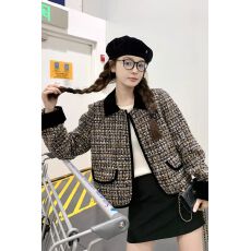 批发氛围感温柔风法式小香风短款外套上衣女春<b class='q'>新款</b>小个子显瘦气质<b class='q'>夹克</b>