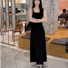 批发吊带<b class='q'>连衣裙</b>子女夏季2026新款法式高级感海边度假无袖背心长裙