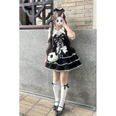 批发<b class='q'>日系</b>软妹蝴蝶结lolita娃娃领短袖衬衣学生宽松显瘦蕾丝边衬衣内搭