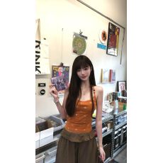 批发2026橙色<b class='q'>街头</b>橘色夏季辣妹纯欲风上衣女