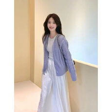 批发套装女2026<b class='q'>夏</b>季新款温柔风无袖背心连衣裙修身长裙镂空针织开衫潮
