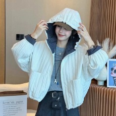 批发复古连帽压格拼接短外套女<b class='q'>欧洲站</b>2025秋装新款欧货时尚夹克上衣潮