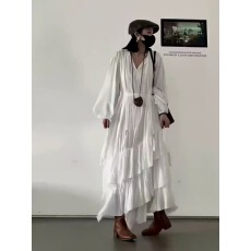 批发已出 韩国chiC不规则<b class='q'>荷叶</b>边<b class='q'>连衣裙</b>女