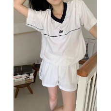 批发元气休闲短袖卫衣套装