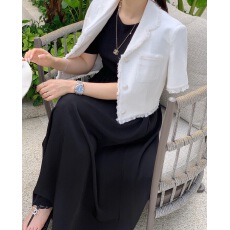 批发2026新款小香风短袖西装小<b class='q'>外套</b>女休闲 韩国chic 轻熟