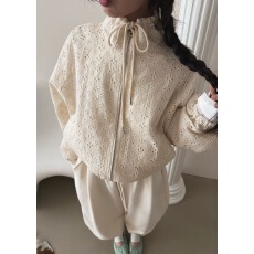 批发chic<b class='q'>百搭</b>小众刺绣蕾丝风衣外套