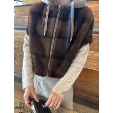 批发有货 韩版仿皮草<b class='q'>马甲</b>貂皮大衣女整貂年轻款外套女坎肩短款<b class='q'>马夹</b>