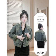 批发女短外套纯色上衣春秋季直下摆修身休闲长袖做旧2015秋<b class='q'>冬</b>韩版