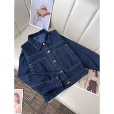 批发秋冬新款<b class='q'>韩版</b>设计感翻领大口袋牛仔<b class='q'>外套</b>女宽松工装风上衣