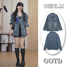 批发复古水洗牛仔外套女春秋高级感美式<b class='q'>街头</b>男女同款情侣宽松夹克上衣