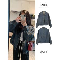 批发牛仔外套女款爆款2026新款春秋休闲<b class='q'>百搭</b>港风复古短款夹克上衣ins