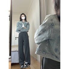 美式牛仔外套女短款2026年春秋新款复古设计感小众小个子夹克上衣