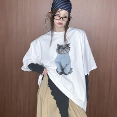 批发190克牛奶丝 后包领 夏装<b class='q'>短袖</b>T恤男女宽松上衣 跨境