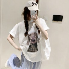 批发190克牛奶丝 后包领 夏装<b class='q'>短袖</b>T恤男女宽松上衣 跨境