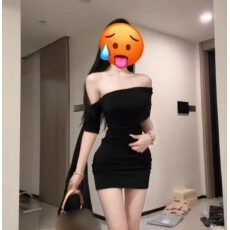 批发黑色飘带不规则斜肩短袖连衣裙女夏季紧身收腰裙子纯欲风包臀短裙