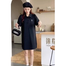 批发<b class='q'>夏</b>季新款polo领ins减龄百搭翻领泡泡袖遮肉条纹C字母休