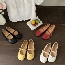 批发法式复古玛丽珍鞋女2025新款秋季平底单鞋子配<b class='q'>裙</b>子<b class='q'>芭蕾舞</b>鞋