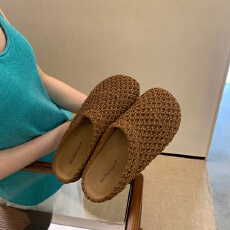 批发简约编织夹趾拖鞋女2026年夏季<b class='q'>休闲</b>一字拖低跟软底百搭防滑凉拖鞋