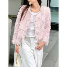 批发<b class='q'>长袖</b>小香风外套女重工2025秋季新款上衣高级感休闲短款西装外套