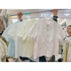 批发韩国chic百搭小香风<b class='q'>短款</b>开衫外套女夏季薄款洋气短袖上衣
