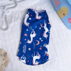 批发夏秋款猫咪衣服时尚豹纹蛋卷裙无袖薄款德文瘦短毛猫透气宠物衣服